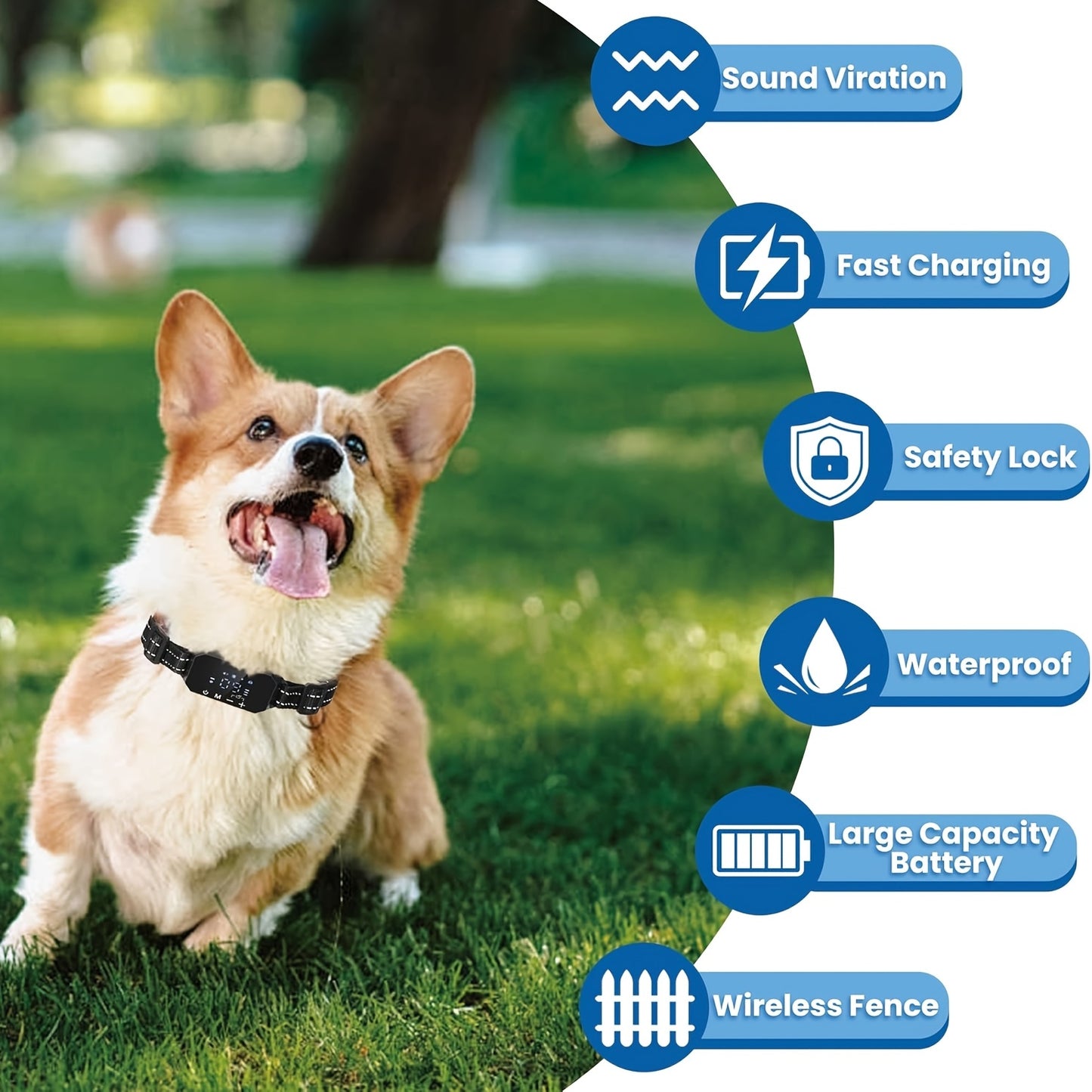 VetiePetie GPS Wireless Dog Fence System - Outdoor Only, 3280ft Range GPS Boundary for Medium\u002FLarge Dogs, Rechargeable Collar with 4-6 Days Battery Life, Escape-Proof Training System (Not for Indoor Use)