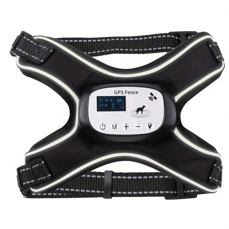 Wireless Dog Fence for 1 Dog, GPS Tracking System with Adjustable Static Shock, Beep and Vibration Modes, Suitable for Small, Medium, and Large Dogs, 10-45 lbs, Collar Included