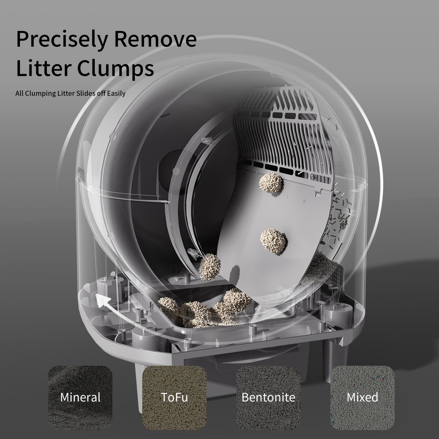 Automatic Self-Cleaning Cat Litter Box with 10 Safety Sensor Radars, 26.42gal Electric Litter Box with Stairs for Multiple Cats, APP-Control, Advanced Odor Control - Black\u002FWhite, Smart Litter Box, Pet Waste Management, Modern Pet Accessory, Durable P