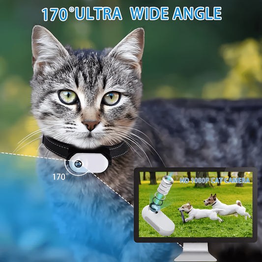 HD 1080P Dog Tracker Collar, No WiFi Needed Cat Collars Camera Sport\u002FAction Camera With Video Records, Mini Body Cam Indoor\u002FOutdoor Wireless Collar Pet Supplies\u002FStuff Designed For Dogs\u002FCats Birthday Gift