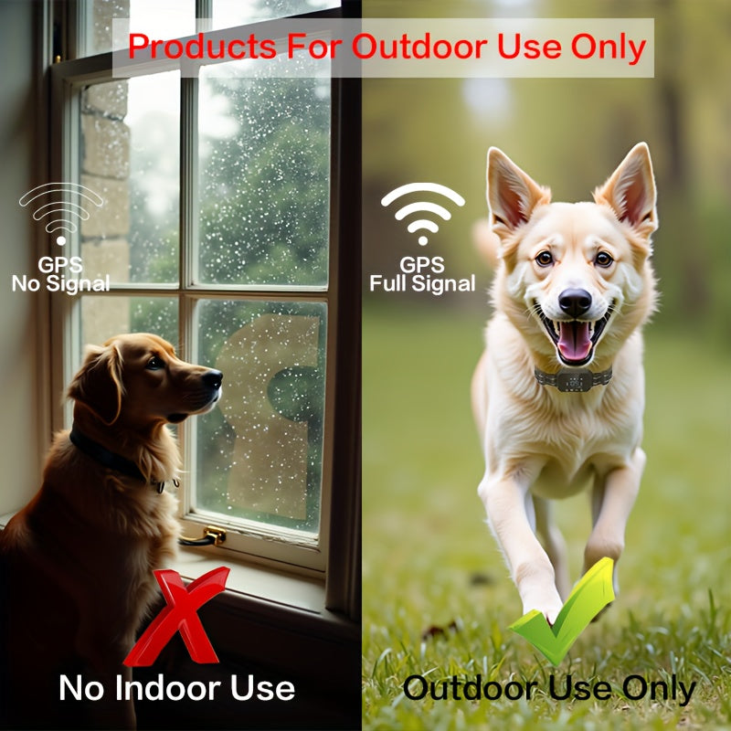 VetiePetie GPS Wireless Dog Fence System - Outdoor Only, 3280ft Range GPS Boundary for Medium\u002FLarge Dogs, Rechargeable Collar with 4-6 Days Battery Life, Escape-Proof Training System (Not for Indoor Use)