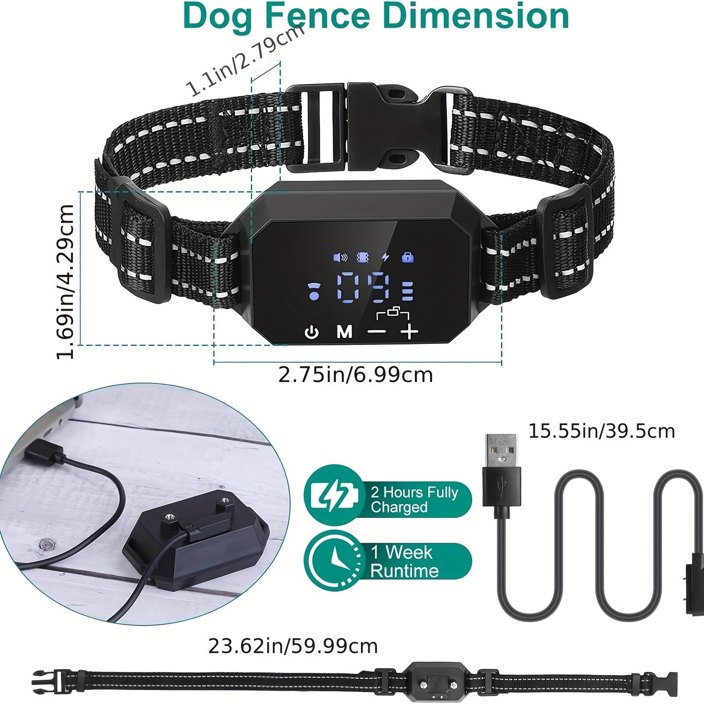VetiePetie GPS Wireless Dog Fence System - Outdoor Only, 3280ft Range GPS Boundary for Medium\u002FLarge Dogs, Rechargeable Collar with 4-6 Days Battery Life, Escape-Proof Training System (Not for Indoor Use)