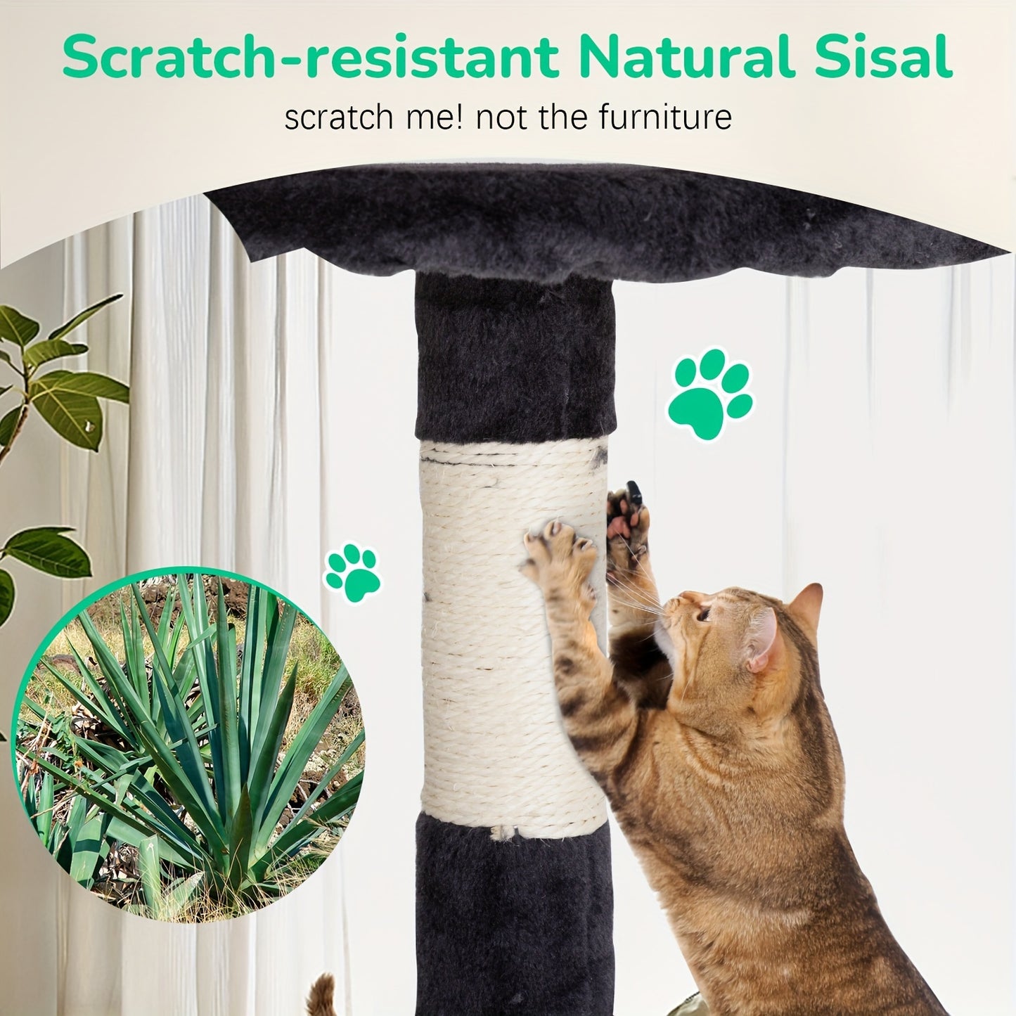 70\u002F54'' Cat Tree, Large Cat Tower Beautiful Perfect Gift for Cats, Multi-Level Furniture Activity Center with Scratching Post Stand House Apartment Fun Toy Kitten Pet Playhouse, Easy to Assemble, Gift