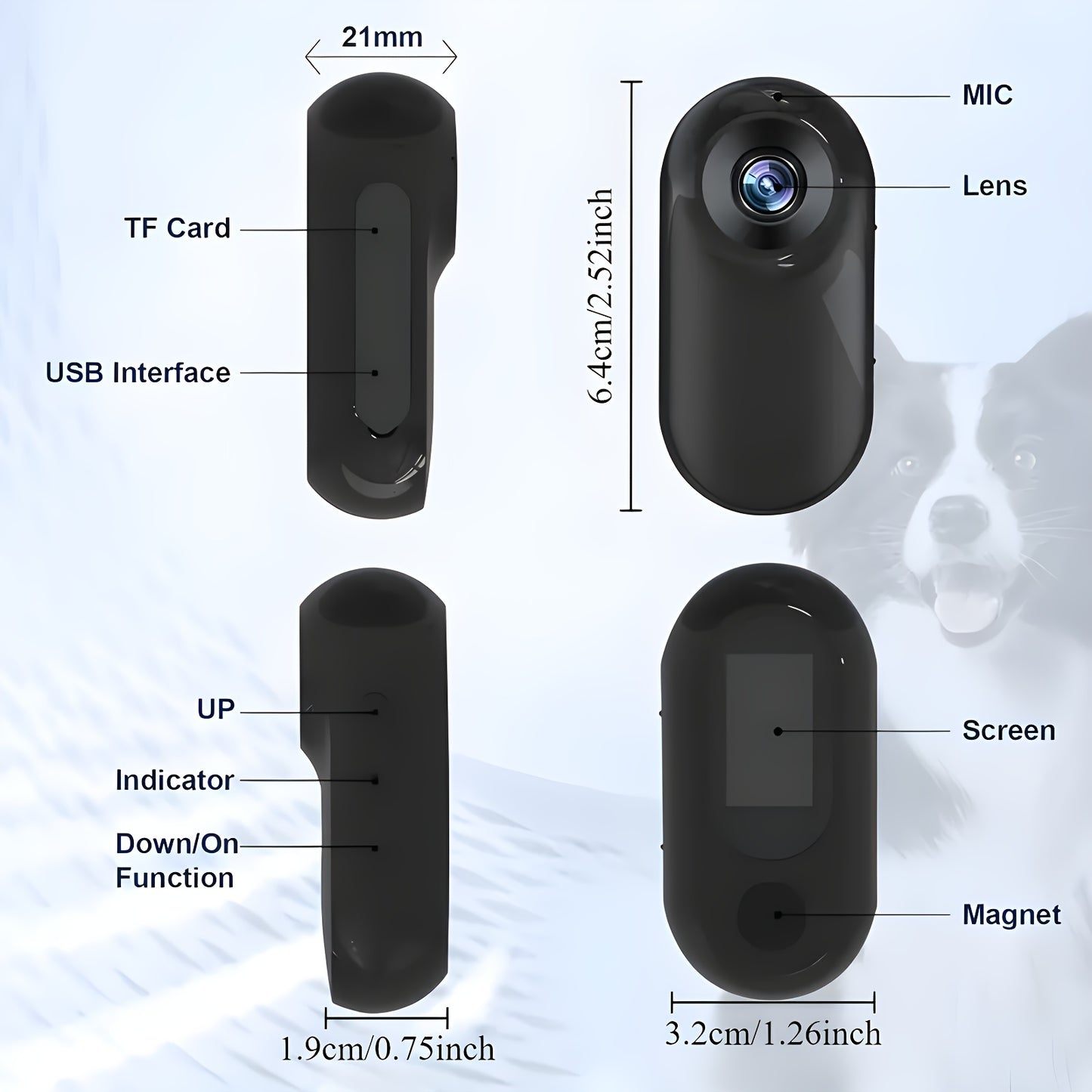 HD 1080P Dog Tracker Collar, No WiFi Needed Cat Collars Camera Sport\u002FAction Camera With Video Records, Mini Body Cam Indoor\u002FOutdoor Wireless Collar Pet Supplies\u002FStuff Designed For Dogs\u002FCats Birthday Gift