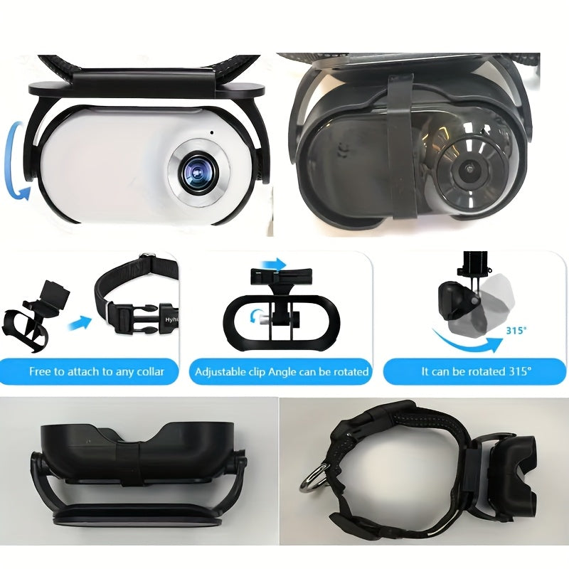 HD 1080P Dog Tracker Collar, No WiFi Needed Cat Collars Camera Sport\u002FAction Camera With Video Records, Mini Body Cam Indoor\u002FOutdoor Wireless Collar Pet Supplies\u002FStuff Designed For Dogs\u002FCats Birthday Gift