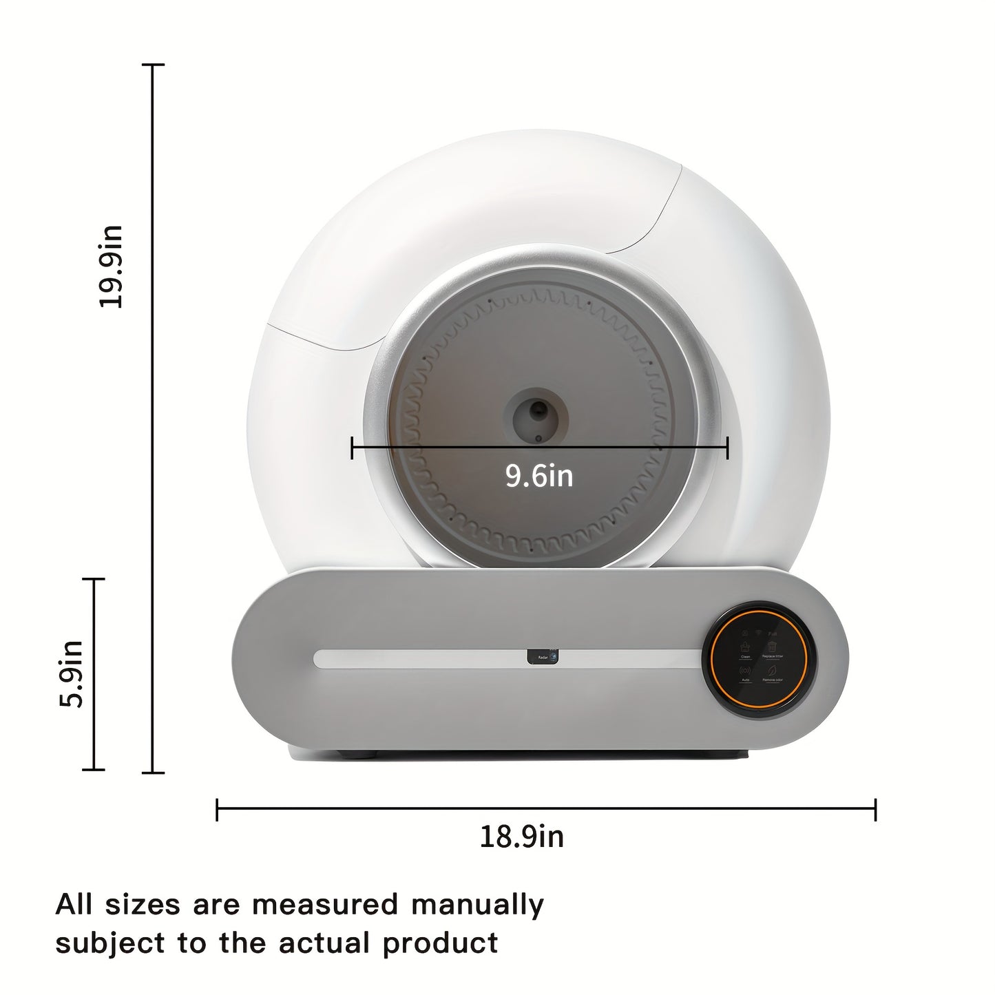 Automatic Cat Litter Box, Includes Litter Mat, Suitable For 1-3 Cats, 65l+9l Large Capacity Cleaning Robot