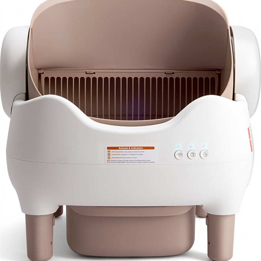 Self-Cleaning Cat Litter Box - Extra Large Automatic Litter Box for Multiple Cats with Mat - Odorless Waste Disposal Cat Litter Robot with App Control and Ambient Lights, Self Cleaning Litter Boxes for Cats, Pet Hygiene Solution, Smart Pet Product
