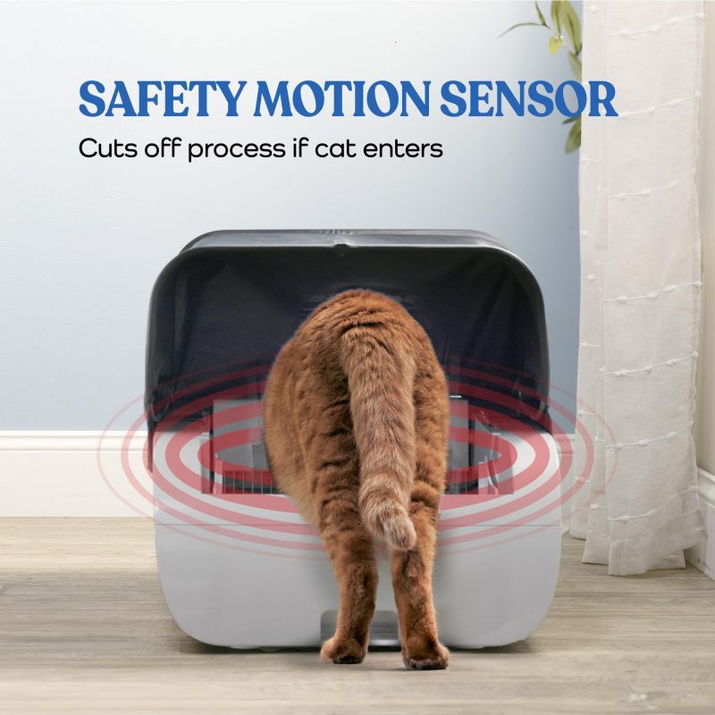Smart Automatic Self-Cleaning Cat Litter Box with Wide Opening & App\u002F Control - Low-Maintenance Hands-Free Operation, Compatible with Clumping Litter, USA Plug (110V), Automatic Lid & Waste Disposal System for Large\u002F Cats