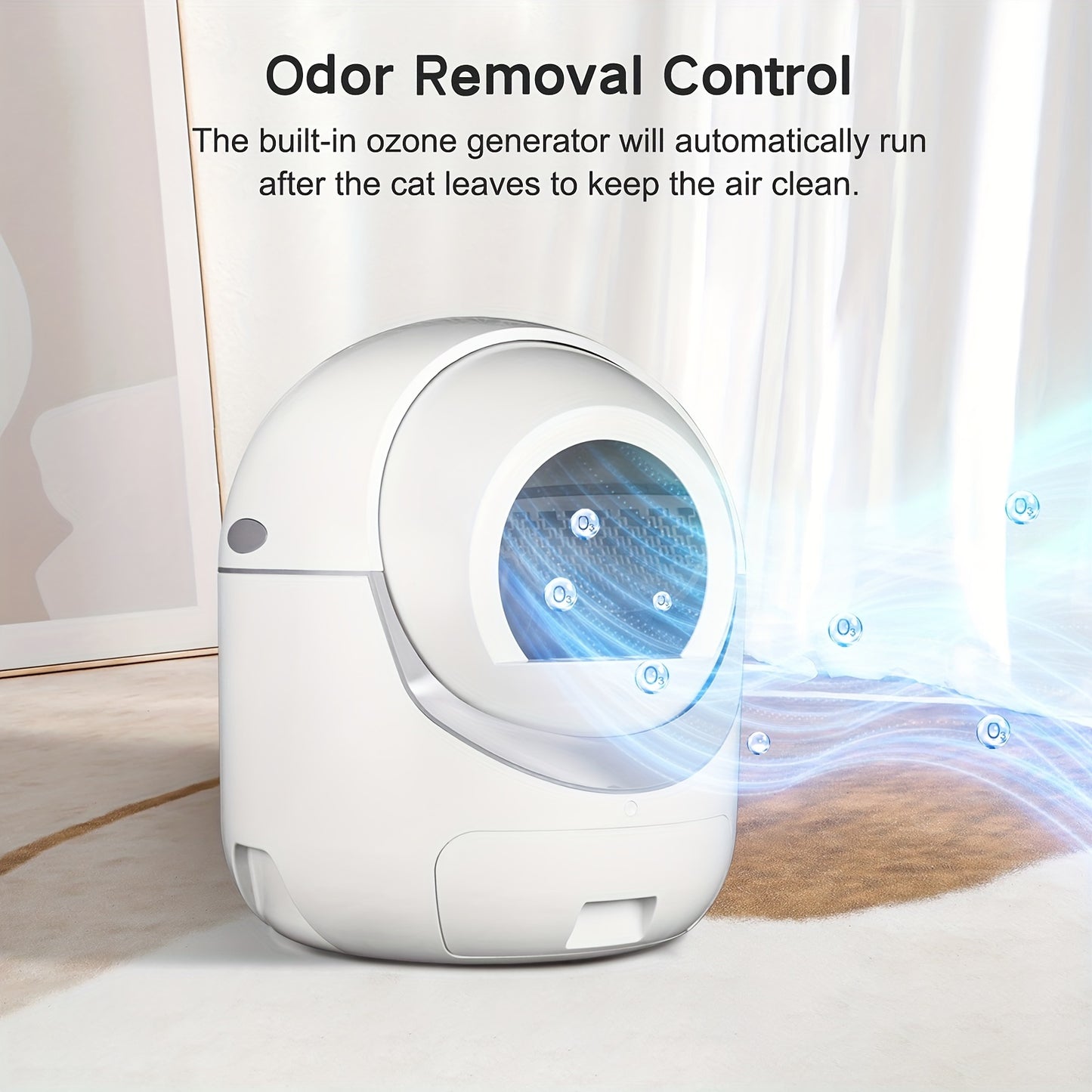 Self Cleaning Cat Litter Box, Automatic Cat Litter Box with APP Control Odor Removal Safety Protection for Multiple Cats, with Garbage Bags, Self Cleaning Litter Box, Automatic Litter Box Self Cleaning, Litter Box for Cats, Automatic Cat Litter Box Extra