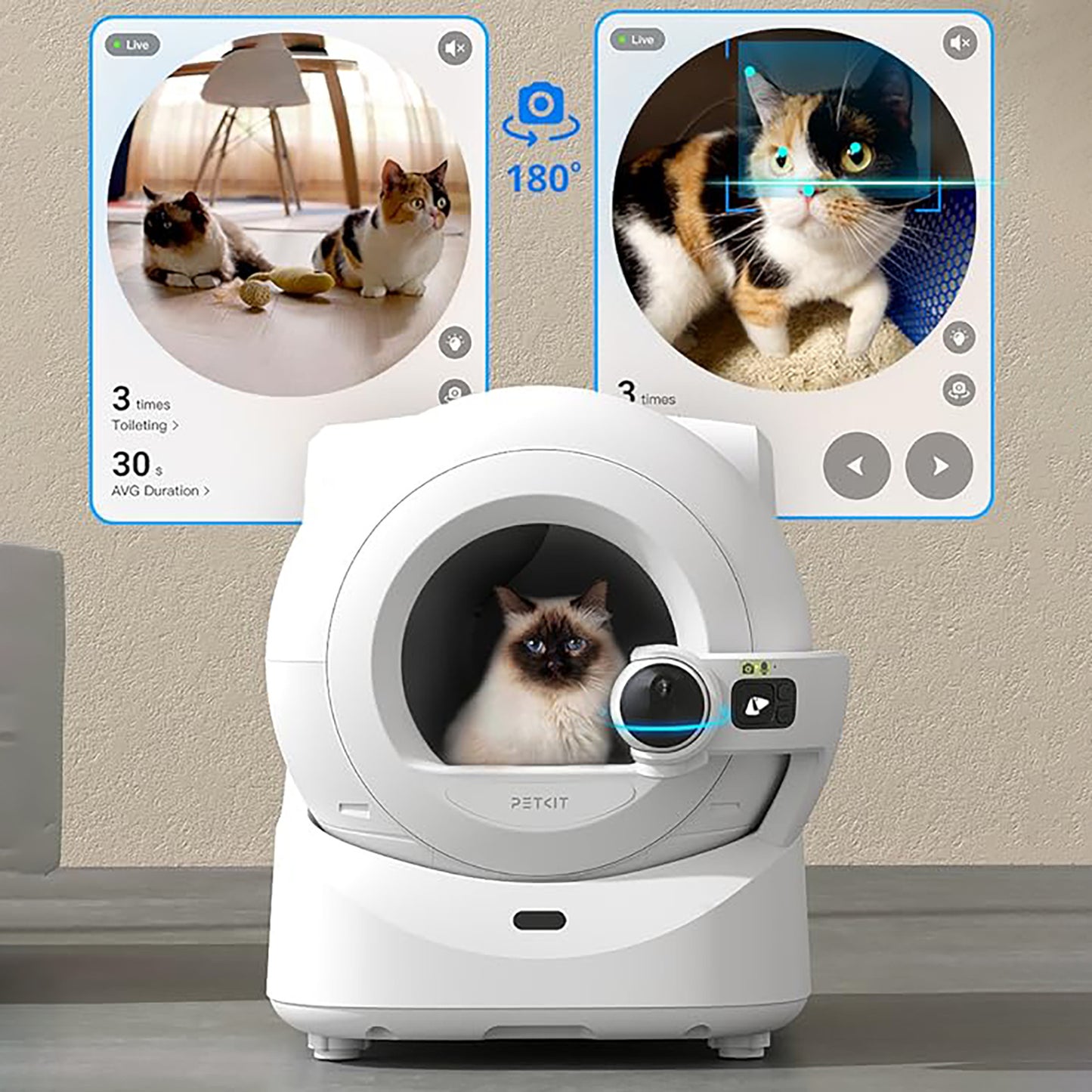 PETKIT Purobot Ultra Self-Packing & AI-Powered Camera Automatic Cat Litter Box, 5G WiFi Self Cleaning Cat Litter Box, Complete Accessories, Three models