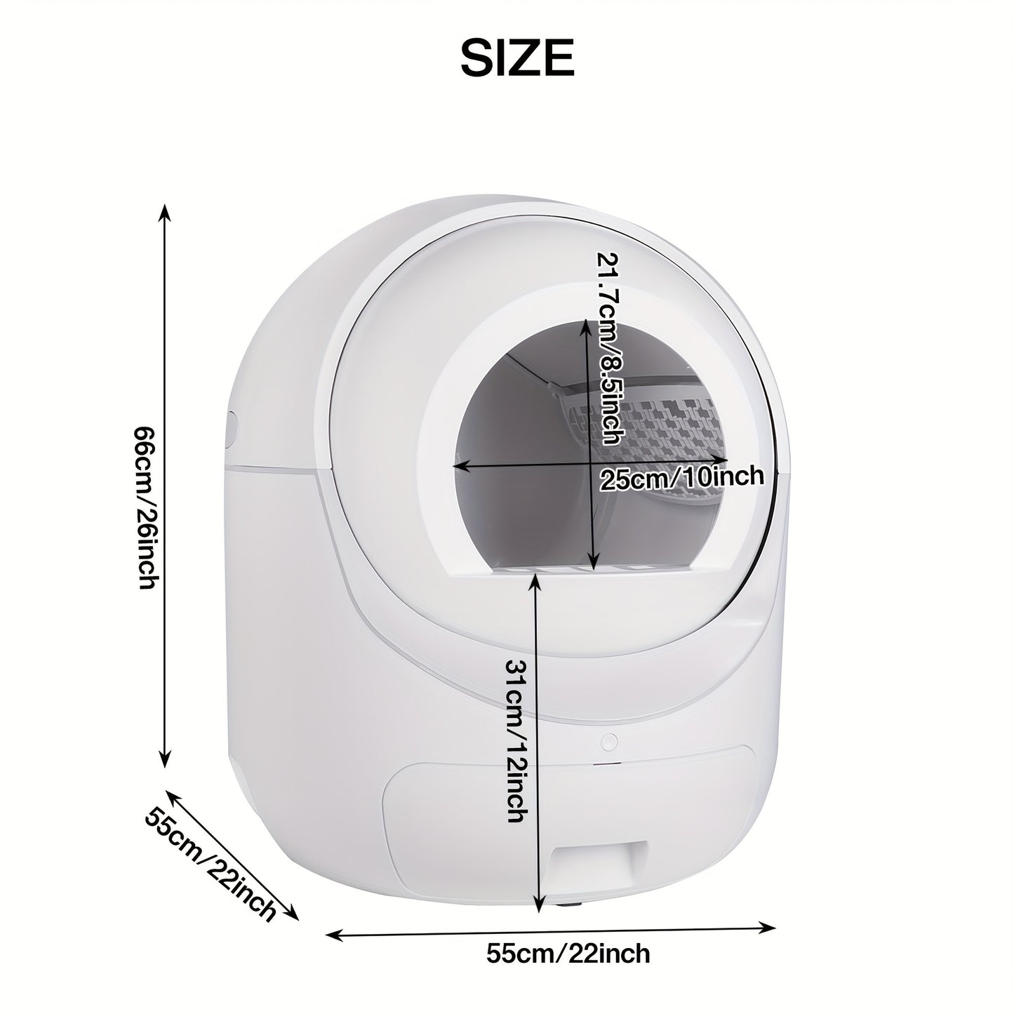 Smart Automatic Cat Litter Box Automatic Scooping And Odor Removal App Control Support 2.4G WiFi For Multiple Cats Double Odor Removal